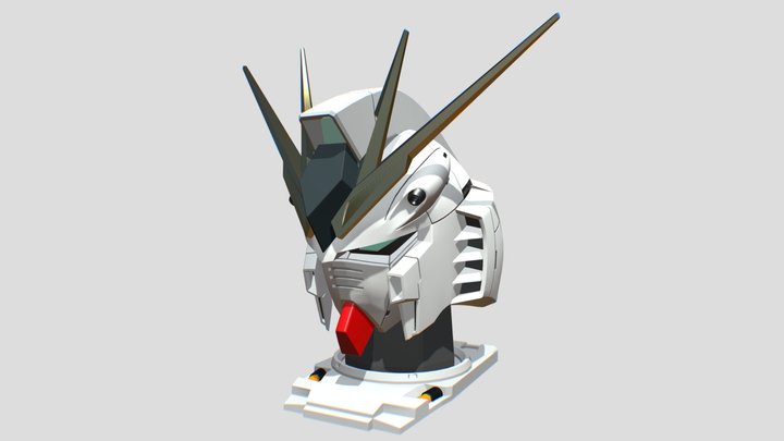 Un Gundam Head 3D Model