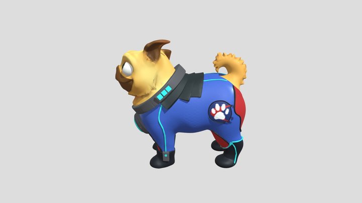 Space Pug - Suit (no helmet) 3D Model
