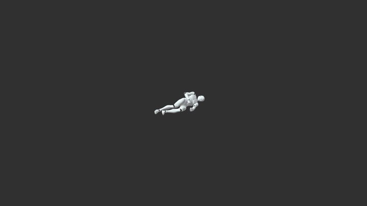 Sleeps On Her Side And Gets Up 3D Model
