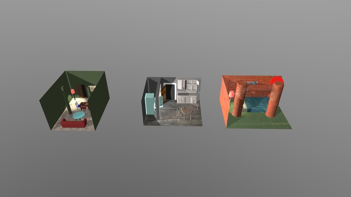 Gorillaz rooms 3D Model