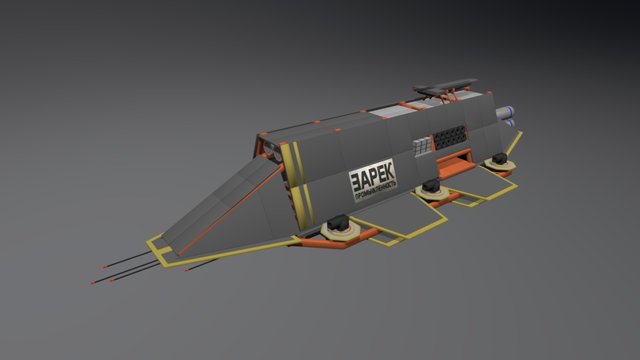 Fan made Fractured Space Zarek support ship 2 3D Model