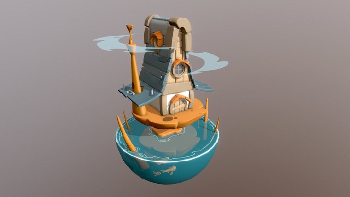 House Island 3D Model