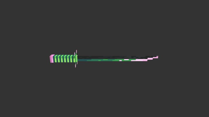 Katana sakura 3D Model