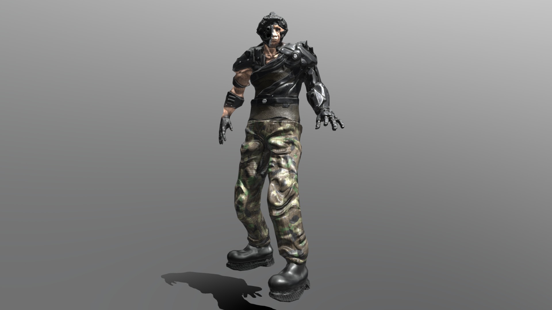 3D model Soldier Cyber Animation - This is a 3D model of the Soldier Cyber Animation. The 3D model is about a man in military uniform.