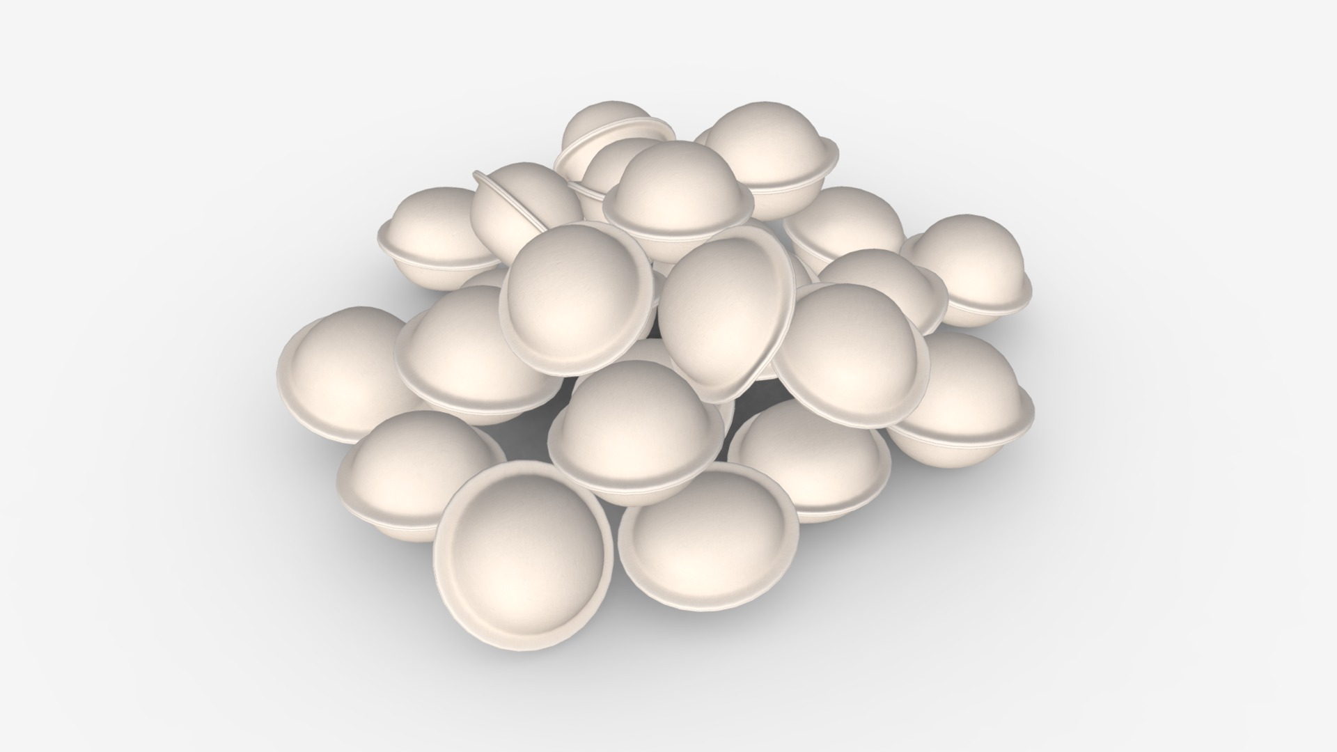 3D model dumplings 04 - This is a 3D model of the dumplings 04. The 3D model is about a group of white balls.