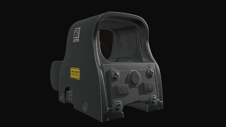 Free - Holographic sight game ready 3D Model