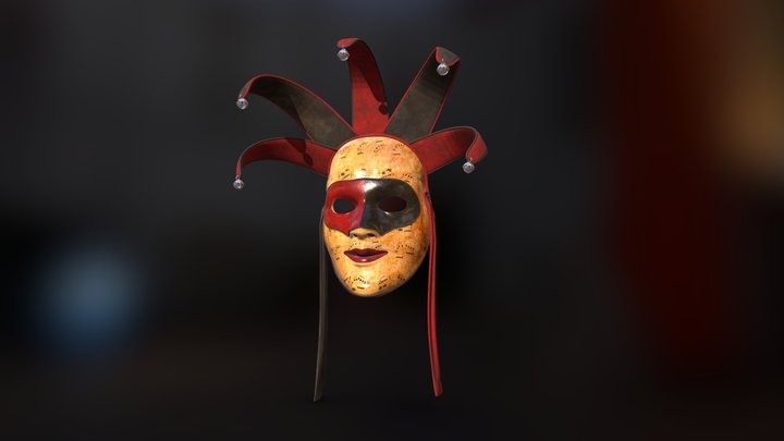 Jolly Venetian mask - Jolly  Maschera veneziana 3D Model