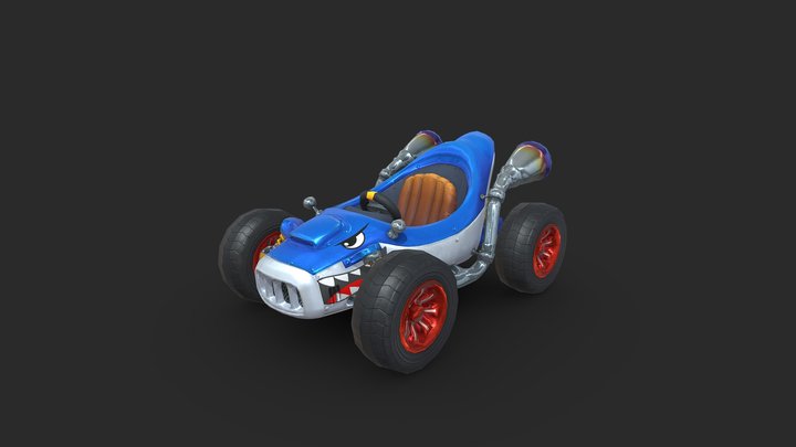 Go-kart - Shark - Casual Go-karting Series 3D Model