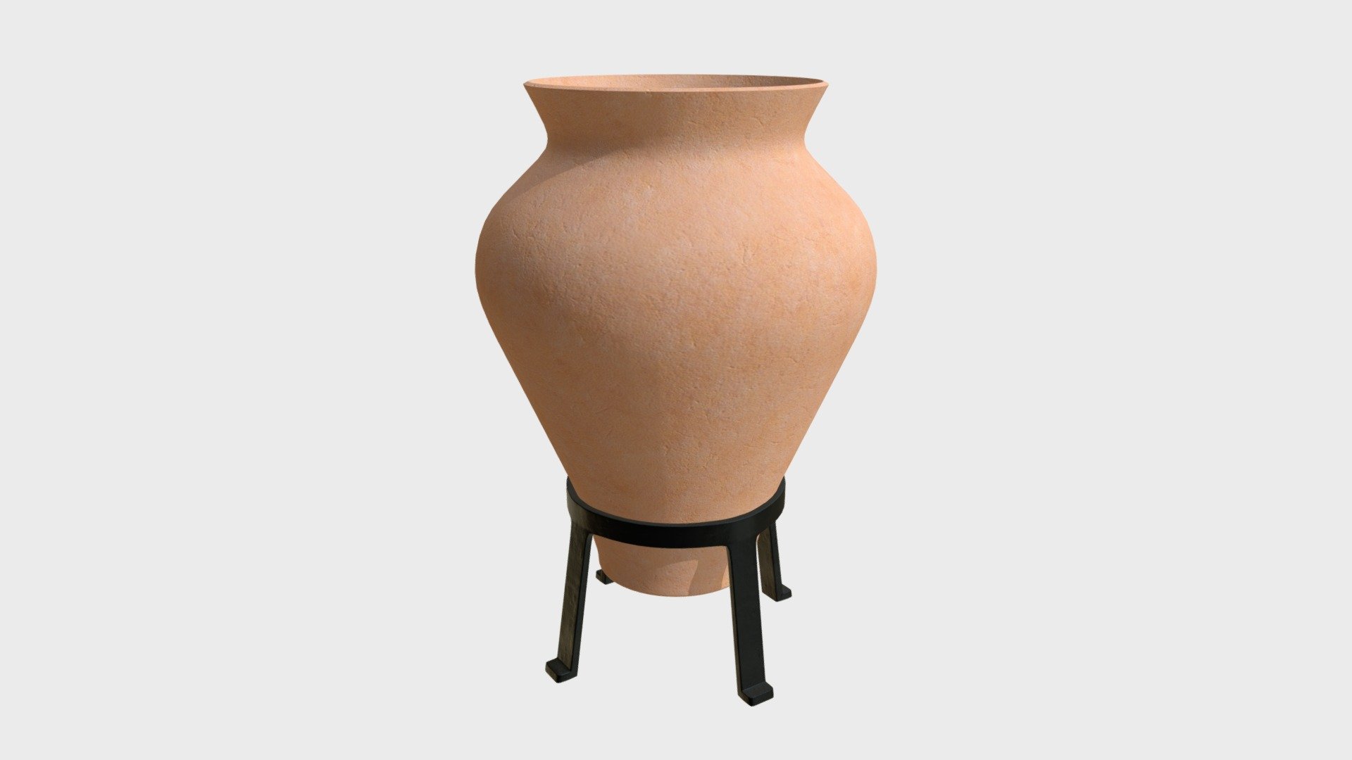 Jar vase on a holder