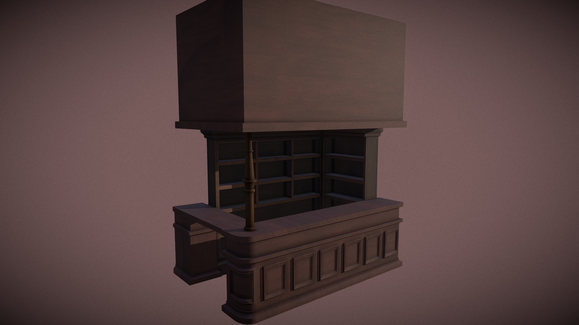 3D model Victorian Bar - This is a 3D model of the Victorian Bar. The 3D model is about a wooden model of a house.