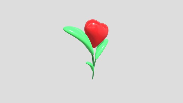 flower heart 3D Model