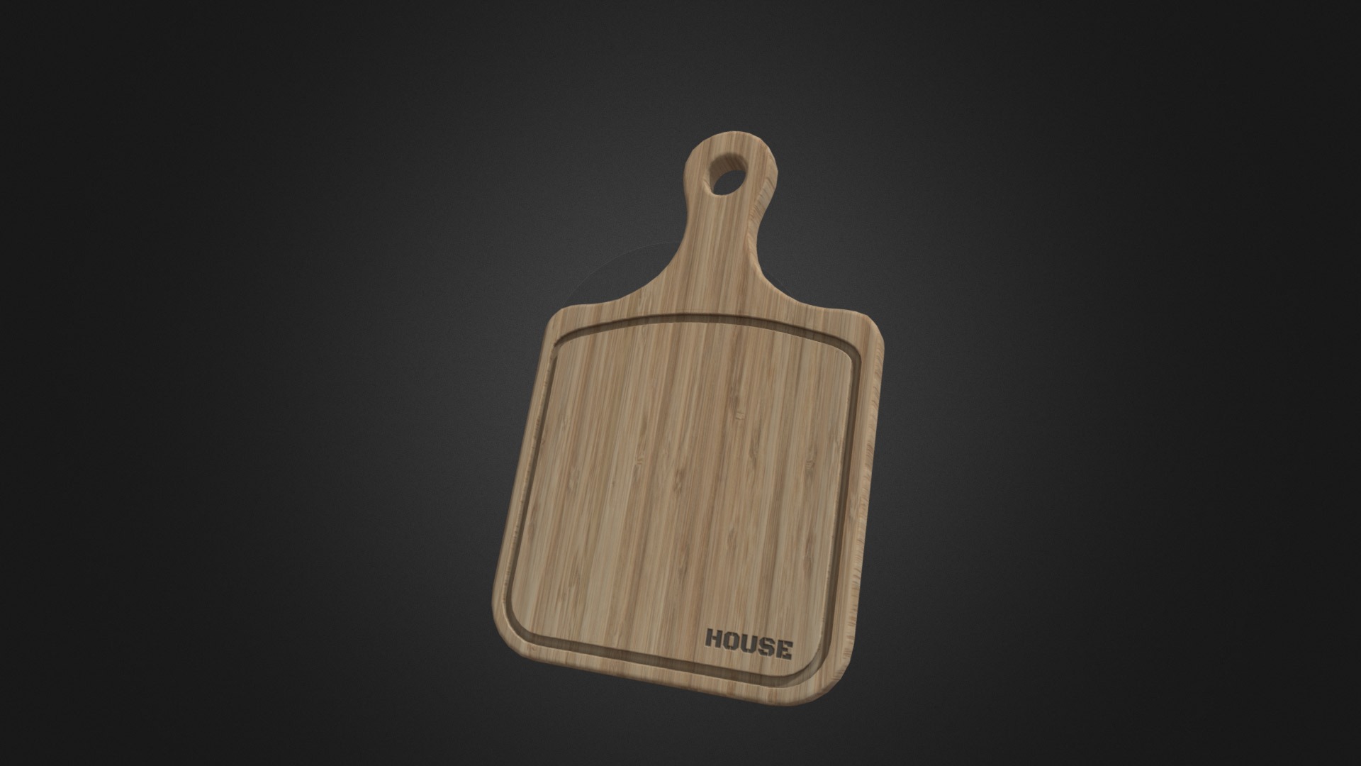 3D model Chopping board - This is a 3D model of the Chopping board. The 3D model is about a white box with a hole in it.