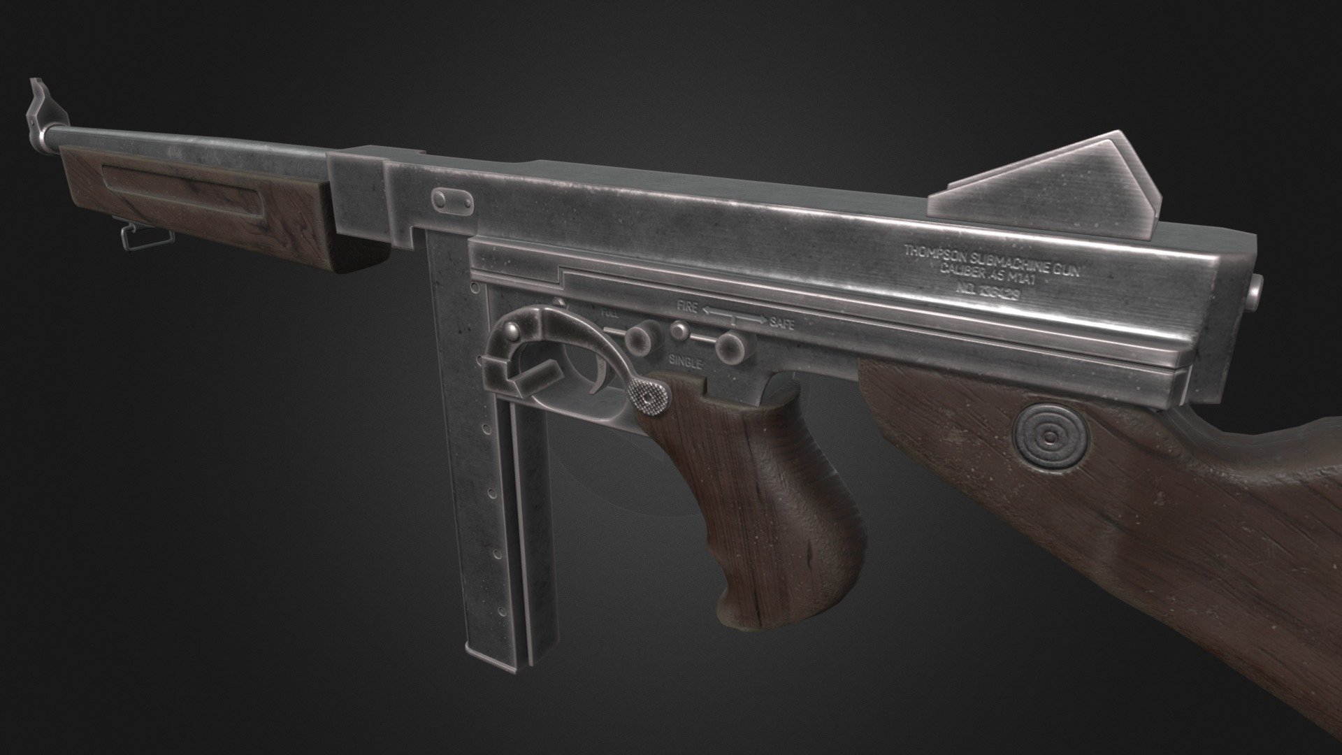 Thompson M1a1 V2 - Download Free 3d Model By Fjh [c206d28] - Sketchfab