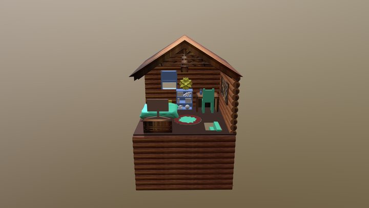 溫馨小木屋 3D Model