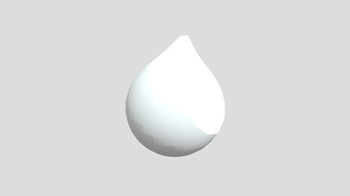 cartoon raindrop 3D Model