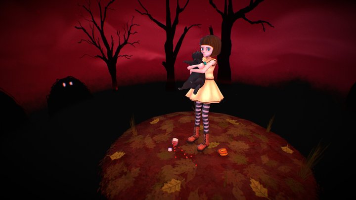 🌛 Fran Bow - Fanart 🌜 3D Model