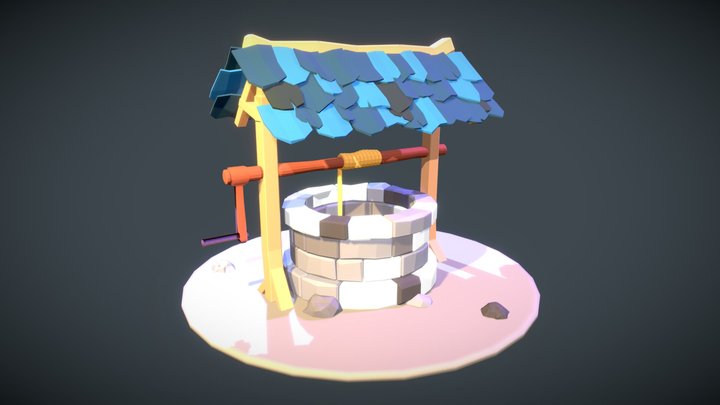 Fantasy Medieval Well 3D Model