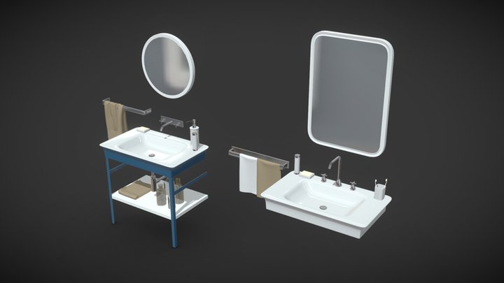 washbasin Agape Novecento XL 3D Model