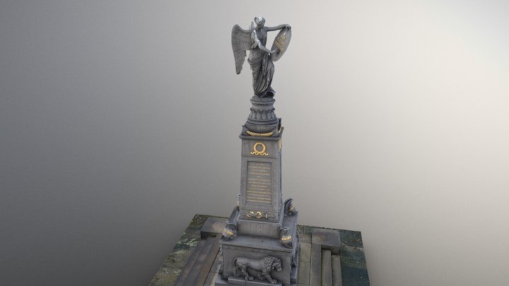 The Battle of Chlumec monument 3D Model
