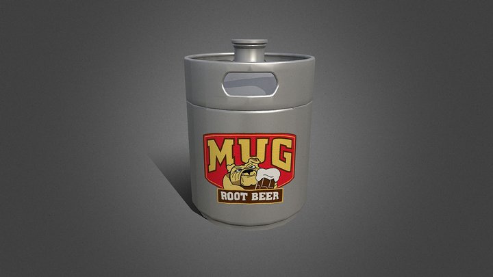 Mug Root Beer Keg 3D Model