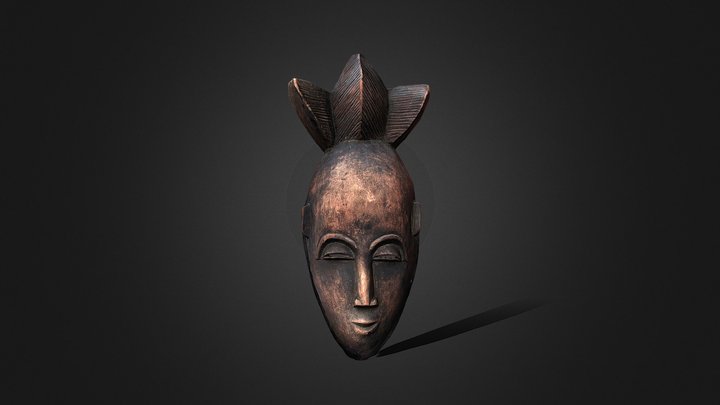 Masque africain Sénégal (Photogrammétrie) 3D Model