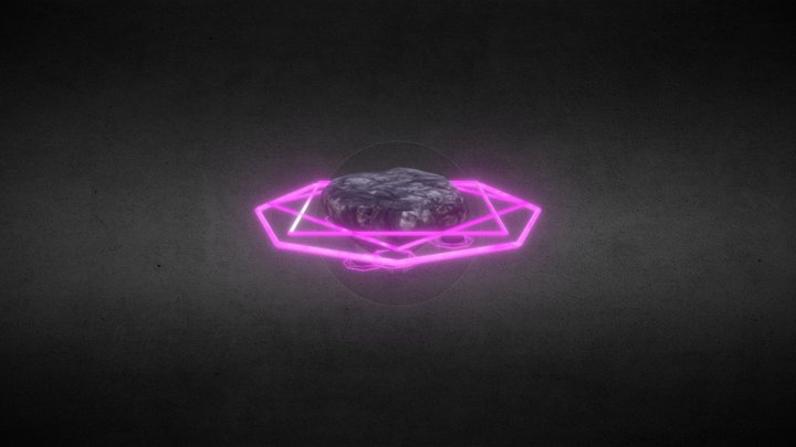 Textured Levitating Rock 3D Model