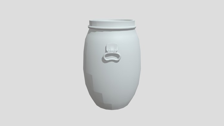 Low poly Barrel (PBR) 3D Model 3D Model
