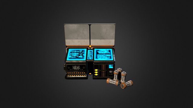 Crazy Fuel - Control Room console 3D Model