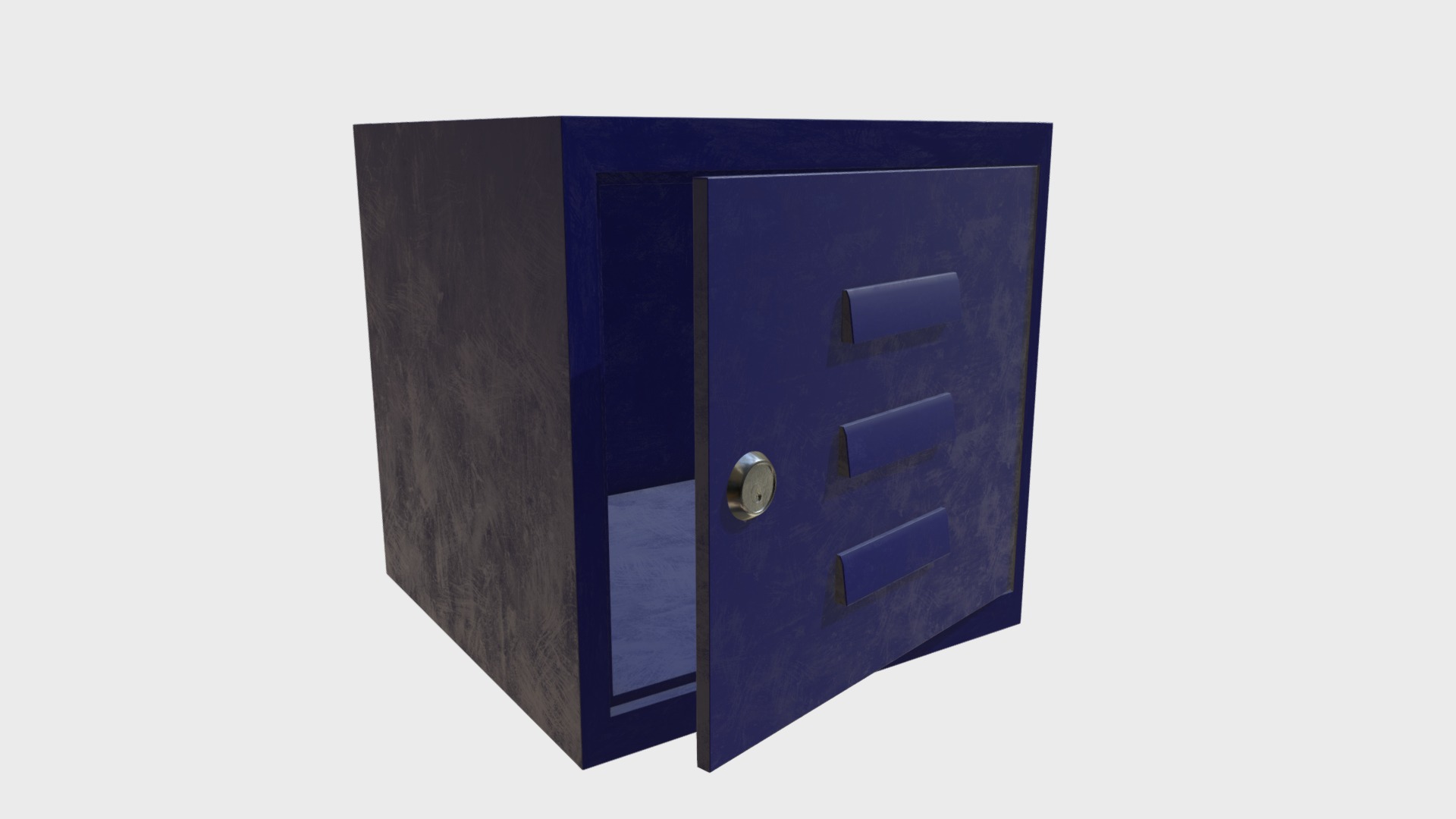 3D model Modular box locker - This is a 3D model of the Modular box locker. The 3D model is about a black rectangular object.