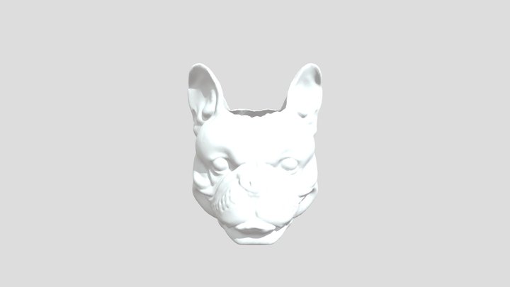 French Bulldog Planter 3D Model