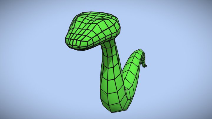 Snake Base Mesh (Only Quads) 3D Model