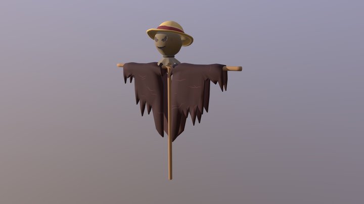 Straw Scarecrow 3D Model
