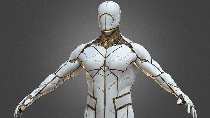 Futuristic Male Body Sculpt 3D Model