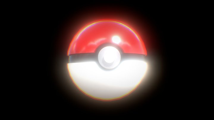 Glowing pokemon ball 3D Model