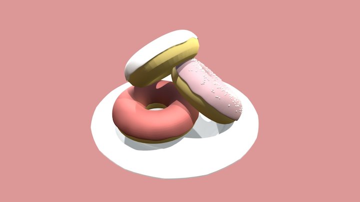 Sweet Donuts 3D Model