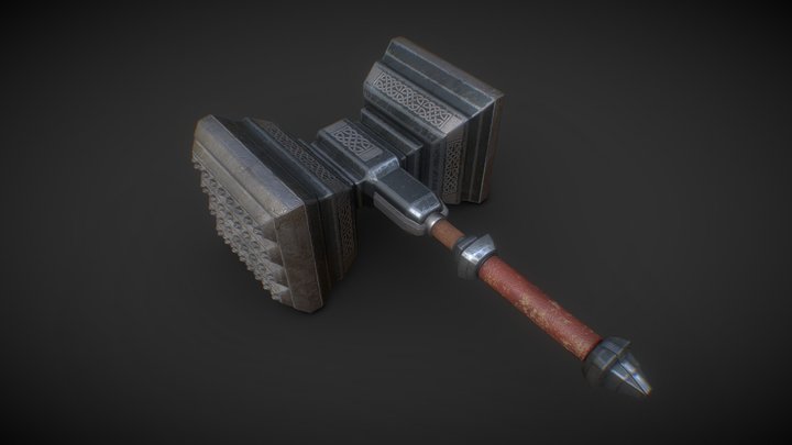 Medieval Hammer 3D Model