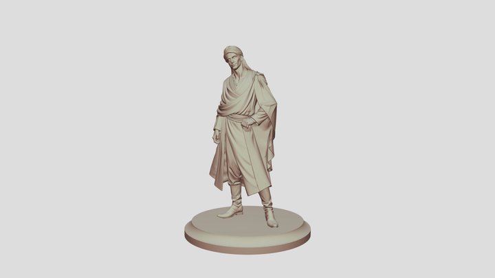 Detective fantasy figurine 3dprintable 3D Model