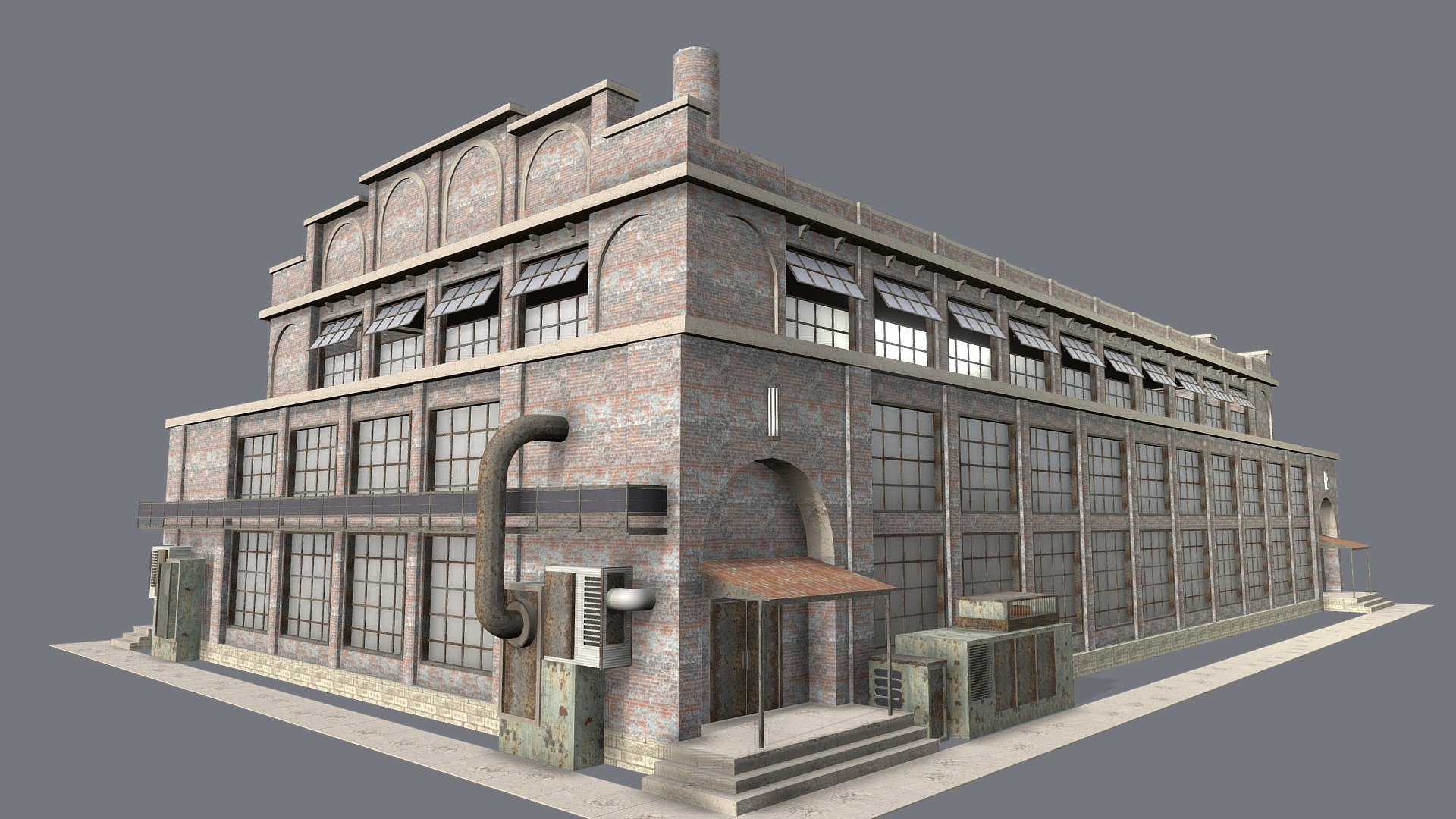Old Factory Building - Buy Royalty Free 3D model by jimbogies [c215201] - Sketchfab Store