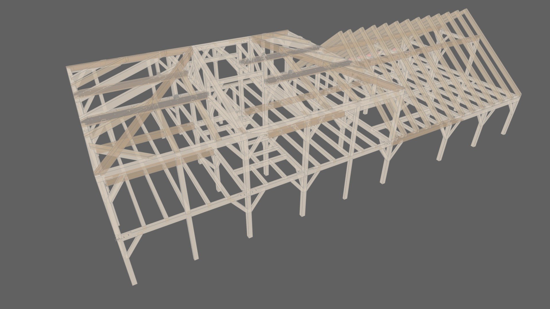 Francestown Timber Frame - 3D model by springpt [c215d96] - Sketchfab
