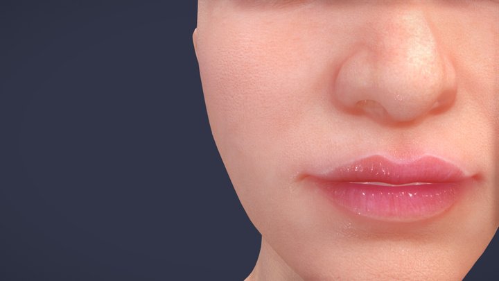 Face Female Test skin 3D Model