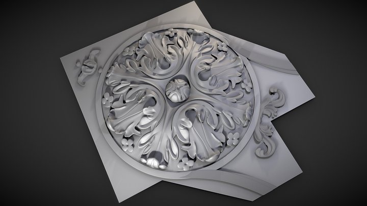 Sarok Rozetta - corner rosetta stone 3D Model