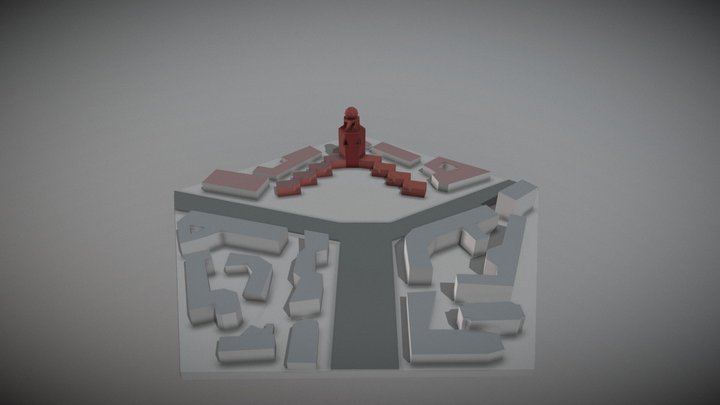 Soviet-style University Of Geography And Science 3D Model