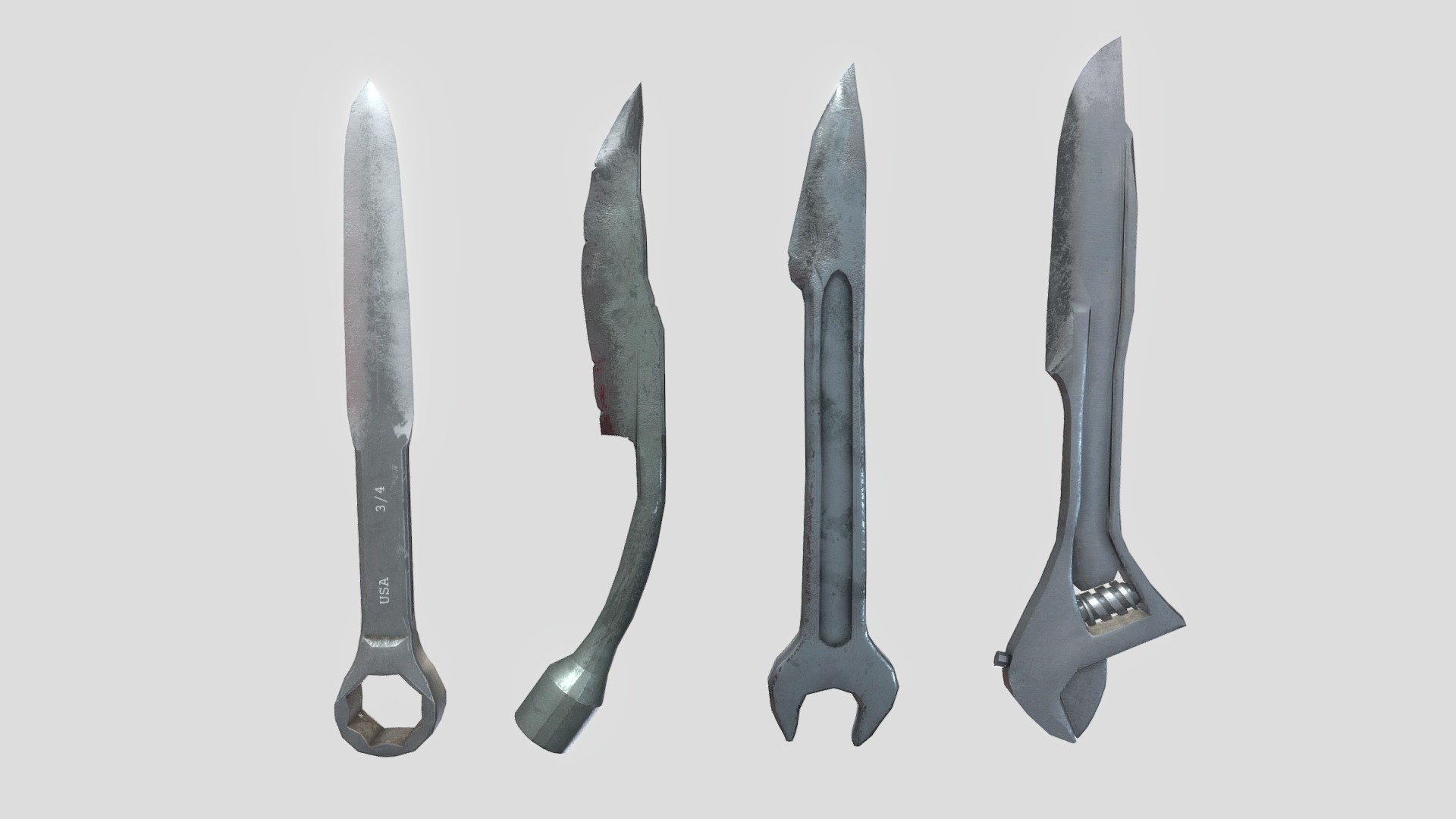 Wrench Knives Set Download Free 3D model by LiliumLetifer [c217875