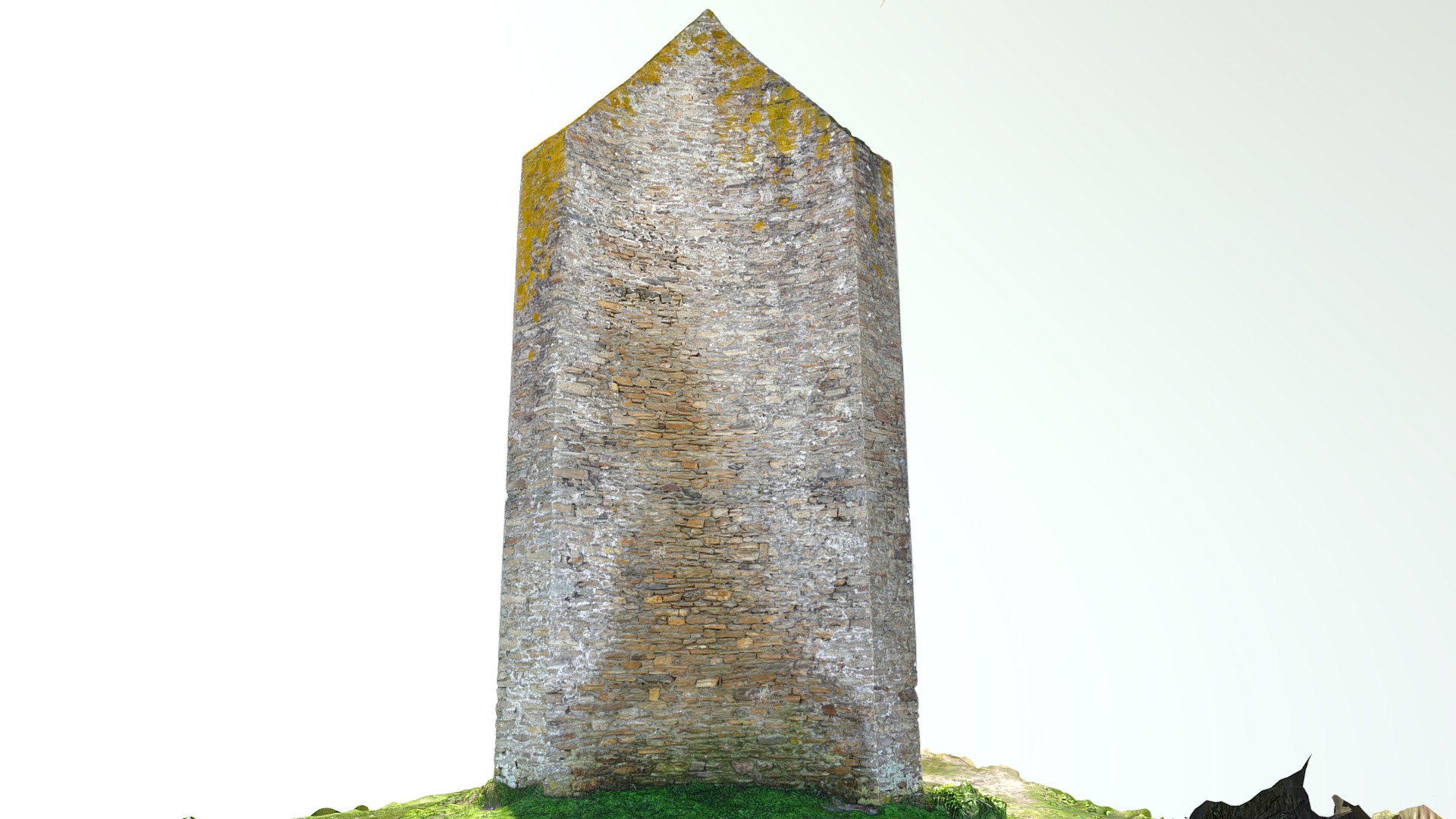 3D model Amer plage de Raguenez – 3DF Zephyr - This is a 3D model of the Amer plage de Raguenez - 3DF Zephyr. The 3D model is about a stone tower on a hill.