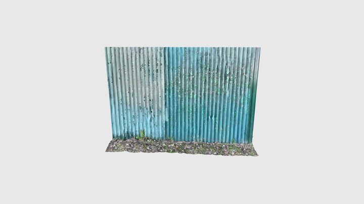 Fence with peeling paint 3d scan free 3D Model