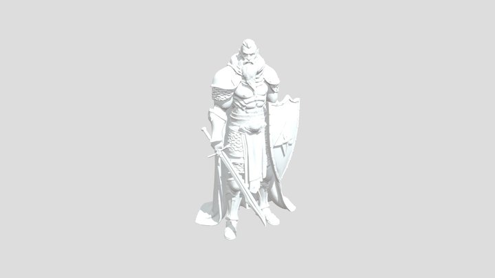 Halforc Paladin DND 3D Model