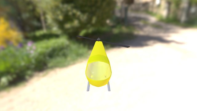 Yellow Helicopter! 3D Model