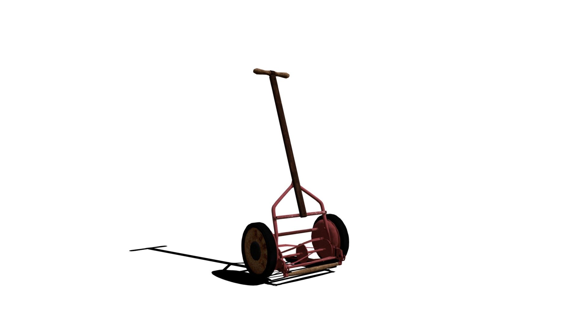 Old Reel Lawn Mower - Download Free 3D model by Katschej