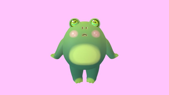 Little Frog Friend 3D Model