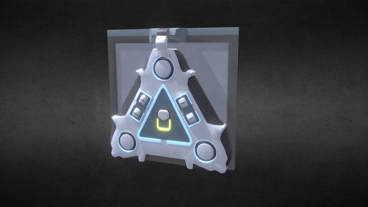 Cyber Punk Vault Door Asset 3D Model